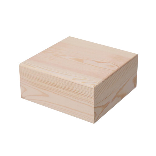 Ξύλινο κουτί αποθήκευσης με καπάκι 18x18x8cm 1