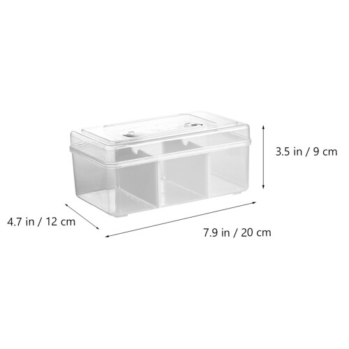 Boîte de rangement transparente avec couvercle (1 pièce) 2