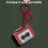 Porte-clés vintage en forme de mini-magnétophone rouge 4
