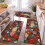 Spring Floral Kitchen Rug Set of 3 3