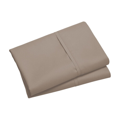 Cotton Pillow Cases Standard Size Set of 2 Brown 1