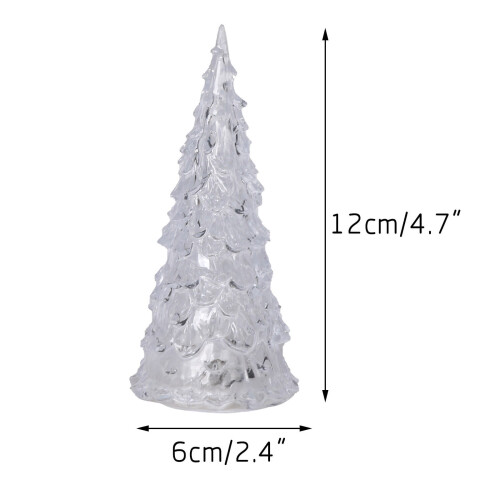 Luminária de mesa em acrílico com LED em formato de árvore de Natal. 2