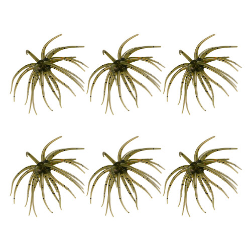 6Pcs Artificial Sea Urchin Lures Soft Floating-dark green