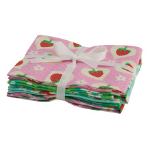Indie Pop Strawberry Themed Pack of 5 Cotton Fat Quarters - Sewing Online FA242
