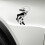 Weather Resistance Assorted Sizes Fish Car Sticker Decal-Schwarz 4