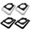 Anti Vibration Desktop Speaker Stand Metal Frame and-Black 2