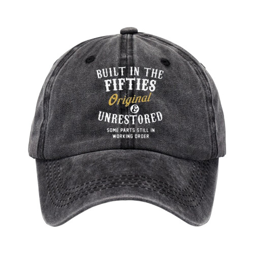 Casquette de baseball en coton lavé, taille-Cinquantaine noire