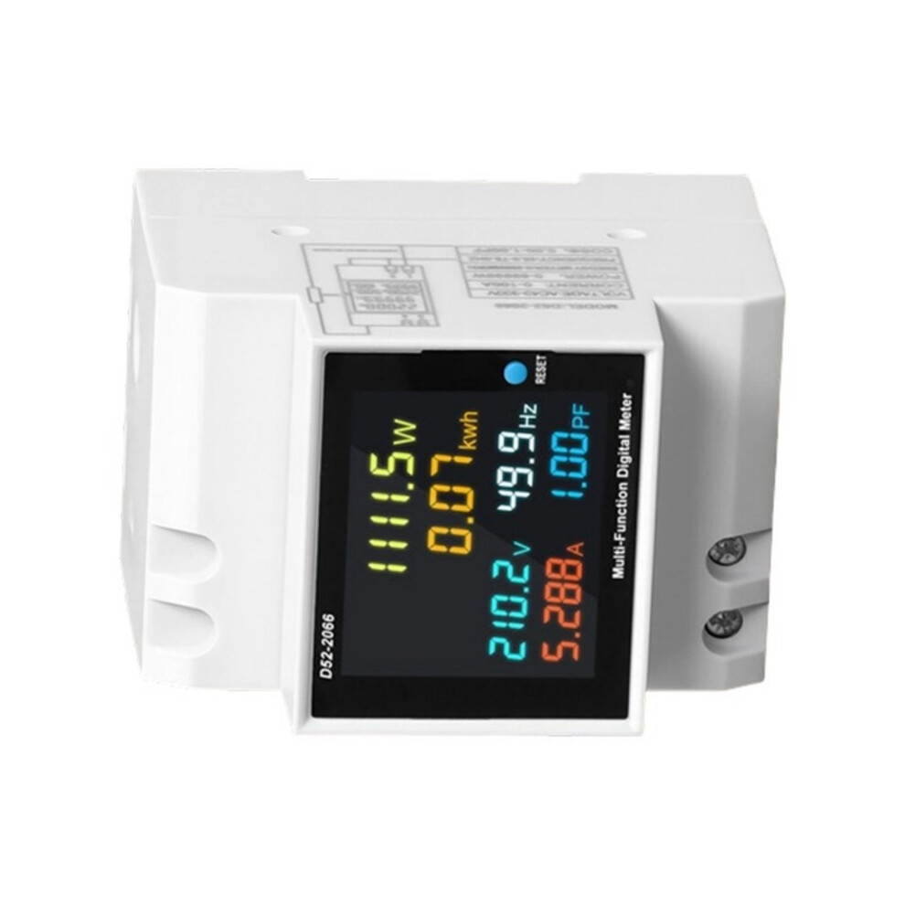 Din Rail Energy Meter Monitors 4 In 1-300 Volts Built In Model 7704001140682