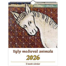 2026 Ugly Medieval Animal Calendar Twin-Coil Binding Wall