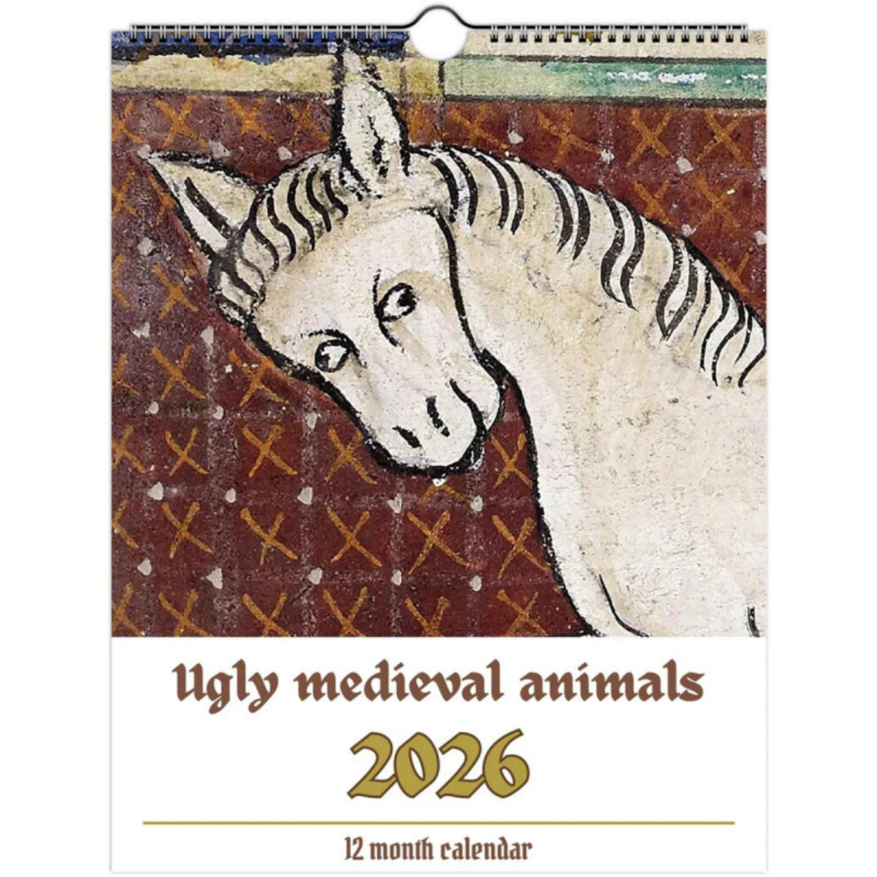 2026 Ugly Medieval Animal Calendar Twin-Coil Binding Wall-image-OPC-PTN7NDP-NEW