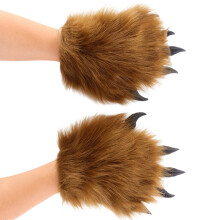 Halloween Gloves Fingerless Winter Glove For Women Role-brown
