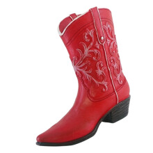 Decorative Cowboy Boot Vases For Flowers And Decorative-Red