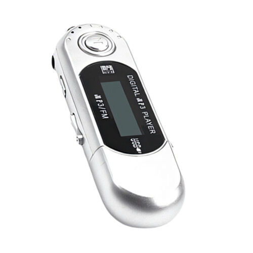 MP3 Player With External TF Card Support And LCD Screen-Silver