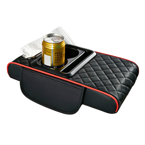 Car Interior Armrest Cushions Universal Car Accessory-black red