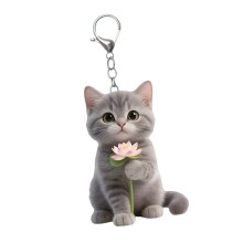 Colorful Creative Little Cats Keychain For Women Men Ketten