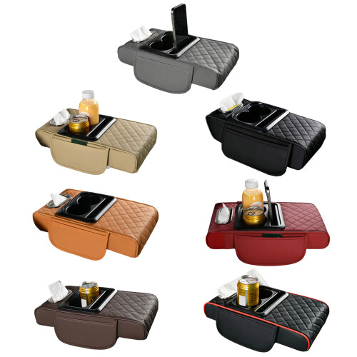 Car Interior Armrest Cushions Universal Car Accessory-black red 1