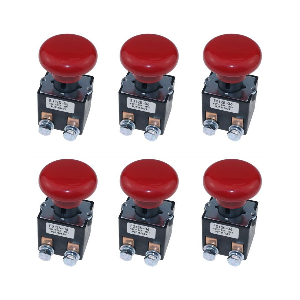 6X Ed125-36 48V 125A Emergency Disconnect Stop For Joe Ez30 E30 D40 Ez40 111551000800 4711702984159