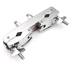 4X Drum Clamp 2 Hole Silver Multi Clamp Cymbal Stand Mount Holder for Drums Cymbals Musical Parts Cowbell Accessory
