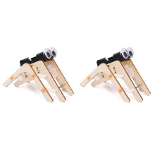 2X Wooden Walking Spider Robot Bionic Spider Robot DIY Assemble Model Science Technology Experiment Kit