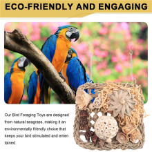 4X Bird Toys, Parakeet Toys Bird Foraging Toys Grass Mat Climbing Wall for Parakeet,,Cockatiel,Conure,Lovebird