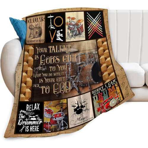 Couverture polaire Rock Music 203 x 152 cm