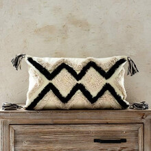 Boho getufte katoenen kussenhoes 18x18 inch