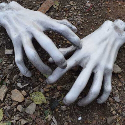 Halloween-muoviset feikkikädet, 2 kpl 2
