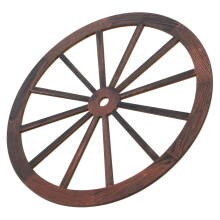 Décoration murale roue de chariot en bois 25 cm