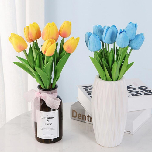 5 darabos műtulipán csokor, PU selyemvirágok 1