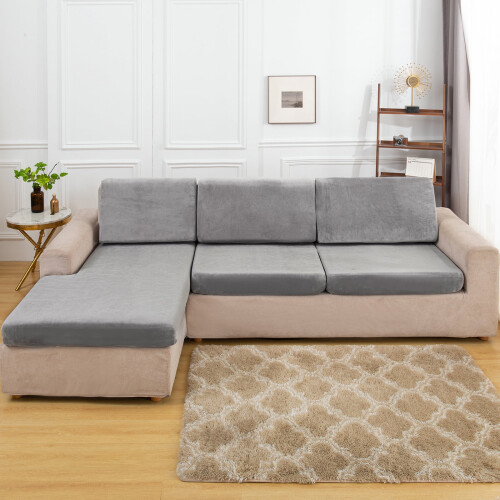 Putetrekk i fløyel til sofa – stretchpolyester, 10 størrelser 2