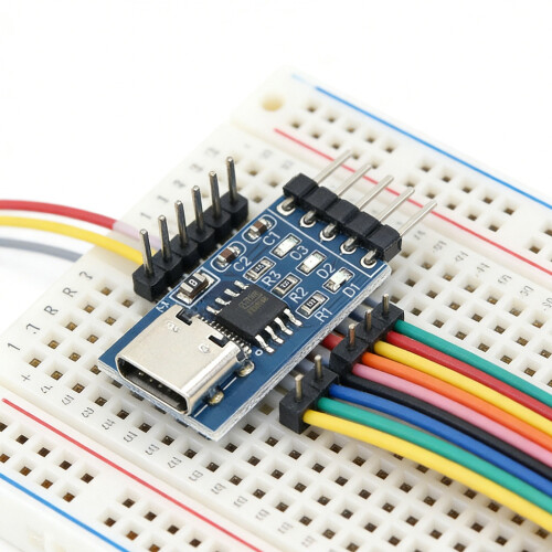 CH340N Type C USB naar TTL-adaptermodule met LED voor seriële-5 2