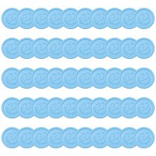 Pack of 50 Decorative Wax Seal Footprint Sticker Adhesive-blue