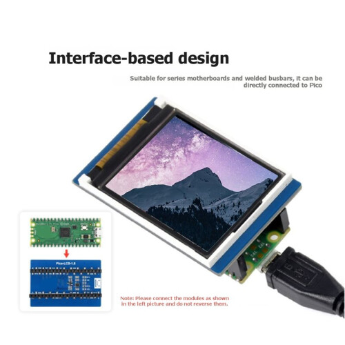 Módulo de Tela LCD  de 1,8 Polegadas para Raspberry Pi , Resolução 160x128, TFT, 65 Mil Cores RGB, Interface SPI, Driver ST7735S 2