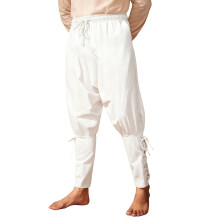 Men's Ankle Band Pants Medieval Vikinges Navigator-White L