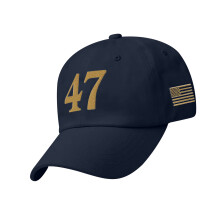 Chapeau de baseball brodé 47, chapeau réglable à-Bleu marine