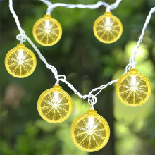 Lemon Slice LED String Lights, 59 in, Warm Glow, Battery