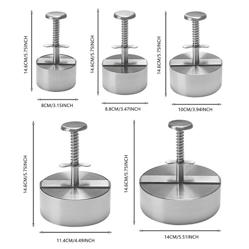 Stainless Steel Burger Press Adjustable Patty Maker 1 Piece 1