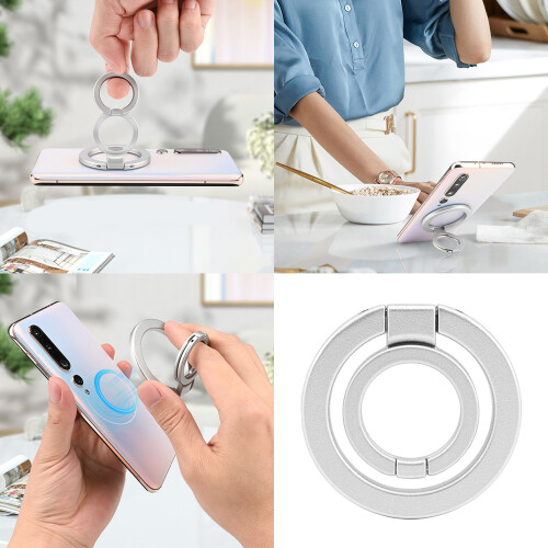 Antislip Magnetic Phone Stand Desktop Holder 360-Black 2