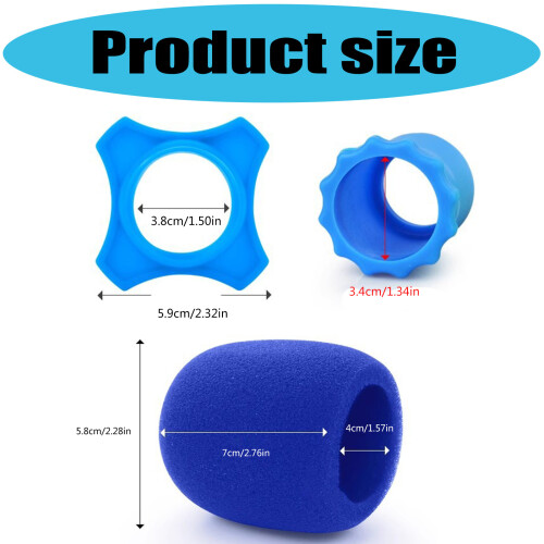 Premium antislip microfoonringhouder-Blauw 2 Oranje 2 2
