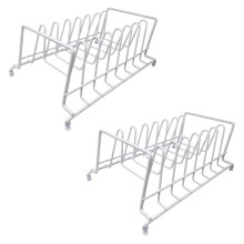 Organizador de Pratos e Tampas Branco 30,5 cm (C) x 15,2 cm (L) x 13,2 cm (A)