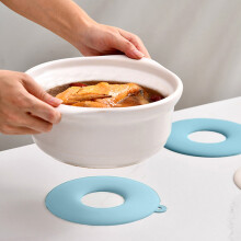 Set van 2 ronde siliconen warmtematten, 15 cm
