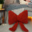Red Bow Ribbon Sofa Pillow Cushion 3