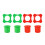 Premium AntiSlip Mic Rings Holder Protective-Green 2 Red 2 1