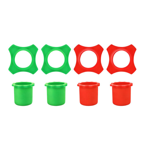 Durability Microphone Sponge Cover Rubber Sleeve-Green 2 Red 2