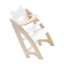 Klassischer Mini-Baby-Esszimmerstuhl aus-Weiße Holzfarbe