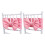 Set mit 2 Stuhlschärpen, Schleifen und Krawatten mit-Rosa 1