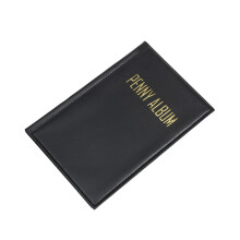 108 Capacity Coin Organizers Book PVC Material Portable-Black