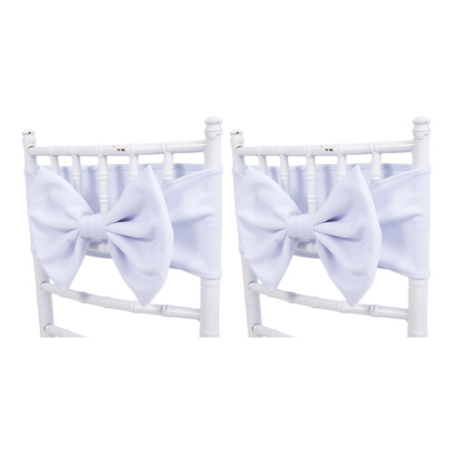 2 Stück elegante Stuhlschleifen, elastisches Band für-Weiß