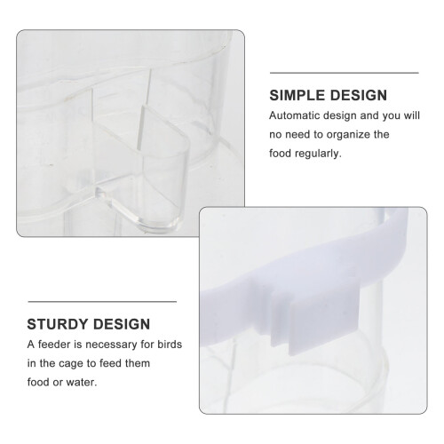 Witte plastic waterdispenser voor parkieten. 2