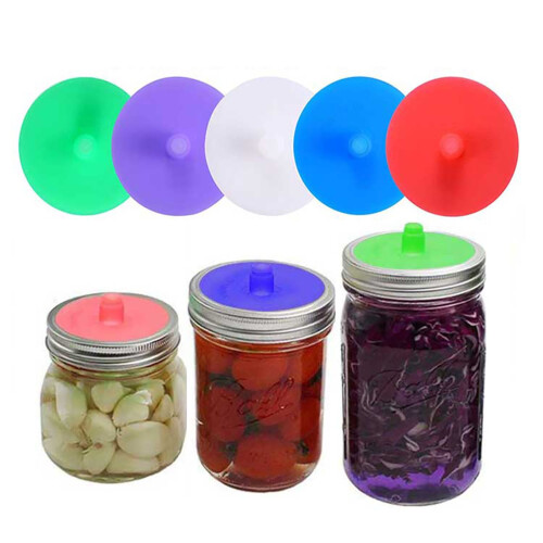 Couvercles de fermentation en silicone, 8,7 cm, lot de 5 2